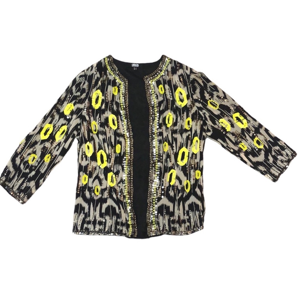 ASOS | Neon Sequin Beaded Jacket